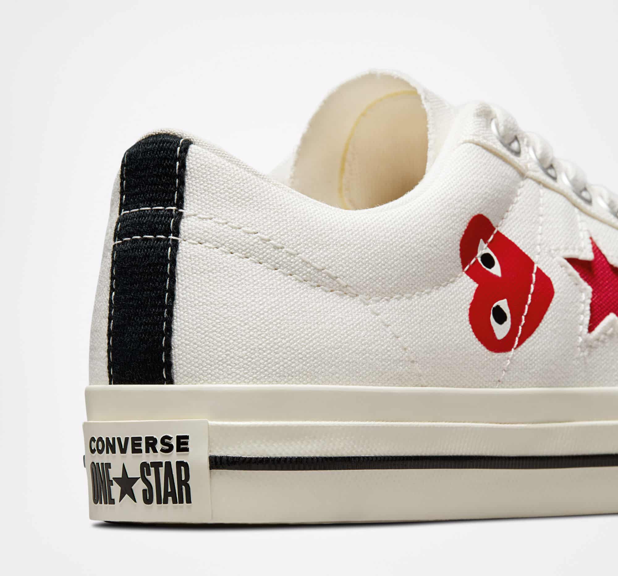White comme de garcon converse hotsell